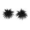 40in. Artificial Halloween Black Boston Fern - Set of 2